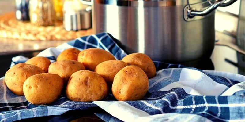 grocery price book example with potatoes, cheap, compare the prices in different shops, choose the best, save money hacks money tips meal planning