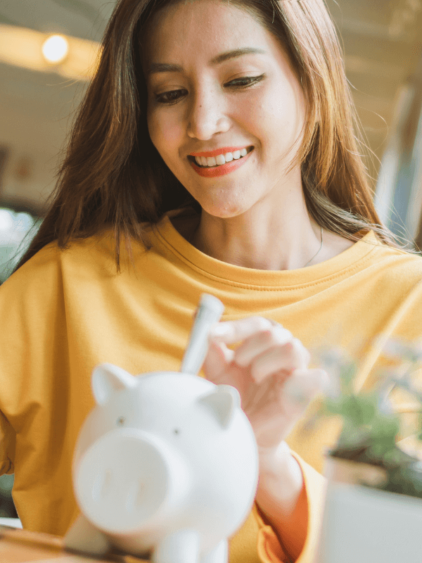 beautiful-woman-saving-money