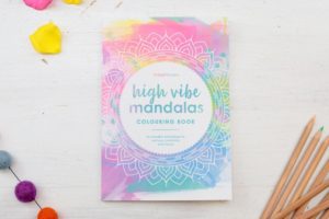 mindful colouring book on a table