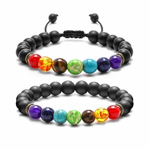 Image for Matte Agate Chakra Bracelet