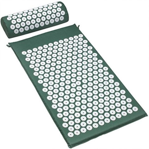 Image for Sivan Back and Neck Pain Relief Acupressure Mat and Pillow Set