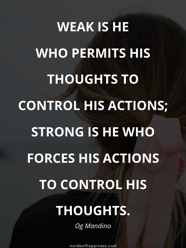 Quote on Negative Talk and Weakness
