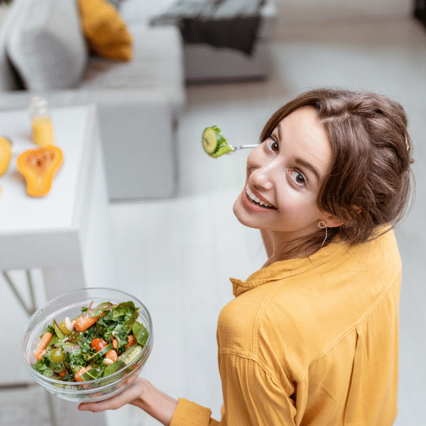 woman-eating-a-salad