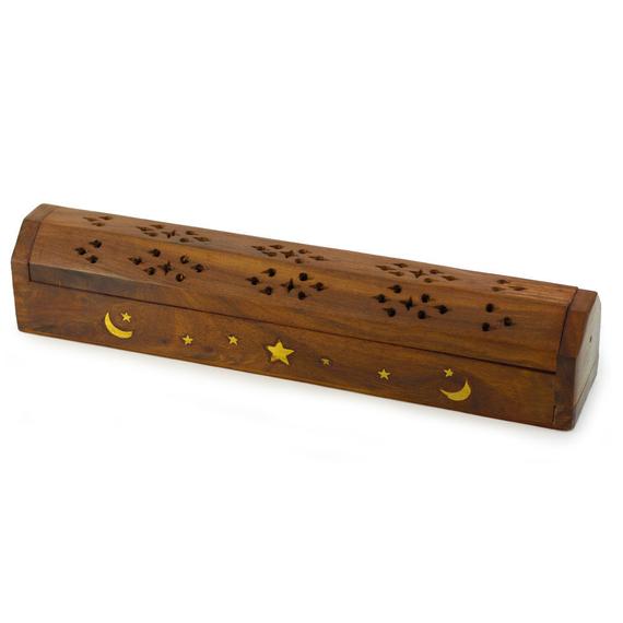 Image for Incense Burner Wooden Box with Storage