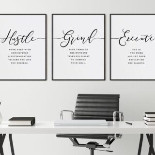 Image for Office Decor for Girl Boss Hustle Poster