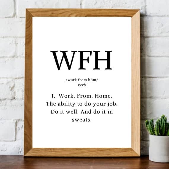 Image for Work From Home WFH Positive Affirmation