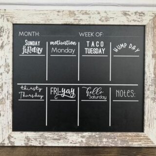 Image for Farmhouse Weekly Planner Chalkboard Sign