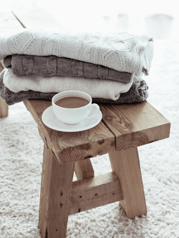 tea on a chair