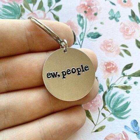 Image for Ew People Funny Keychain for Introverts | Etsy
