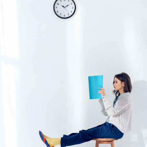 woman-reading-in-a-funny-way