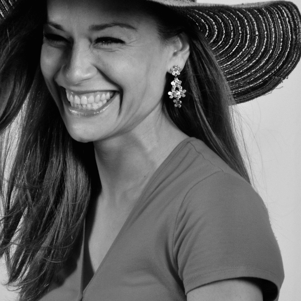 smiling woman with a hat