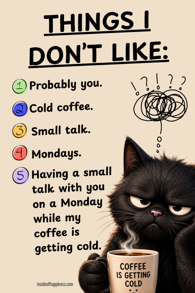 list of things for monday