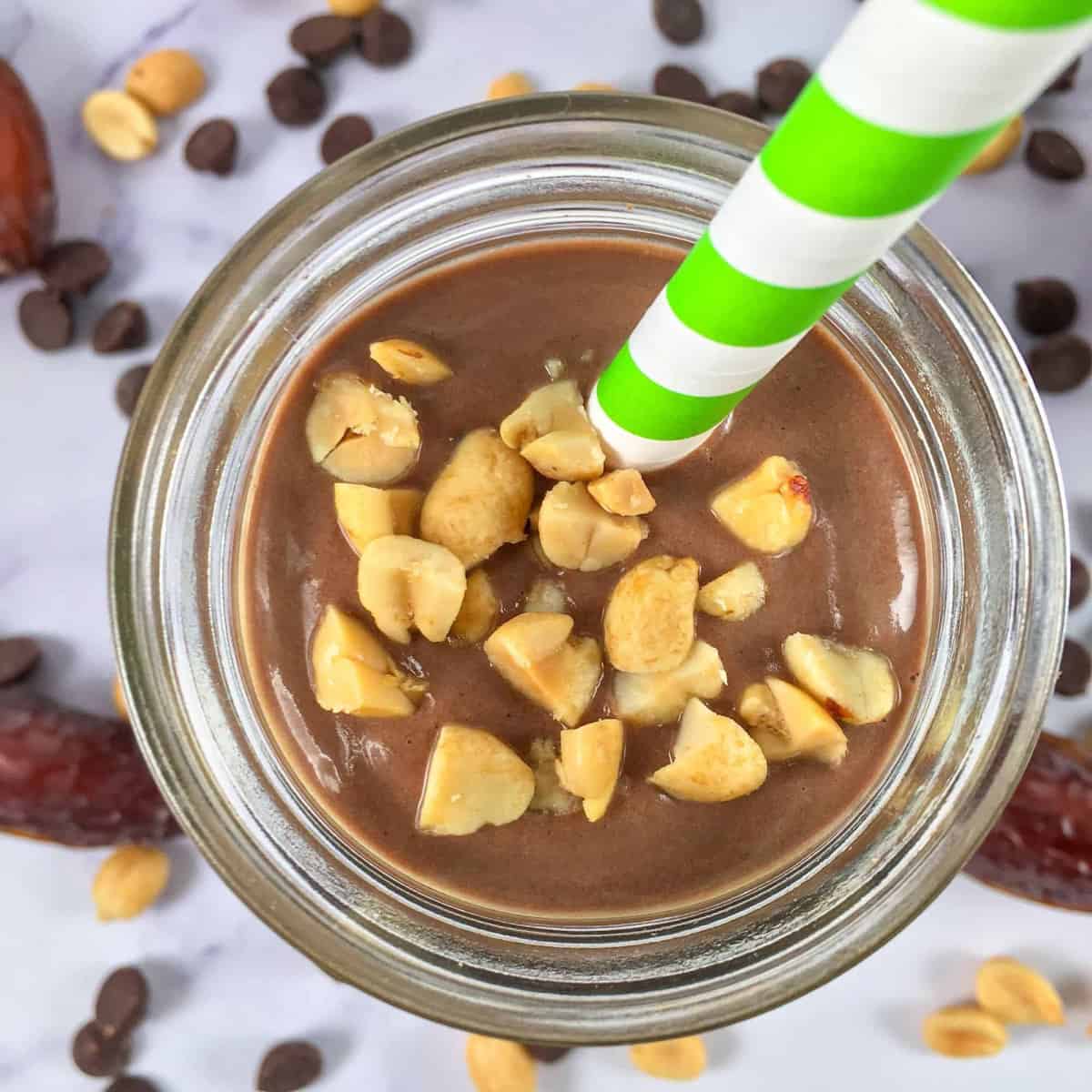 Image for High Calorie Smoothie: Peanut Butter Avocado Smoothie for Weight Gain