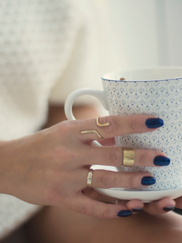 woman holding a mug