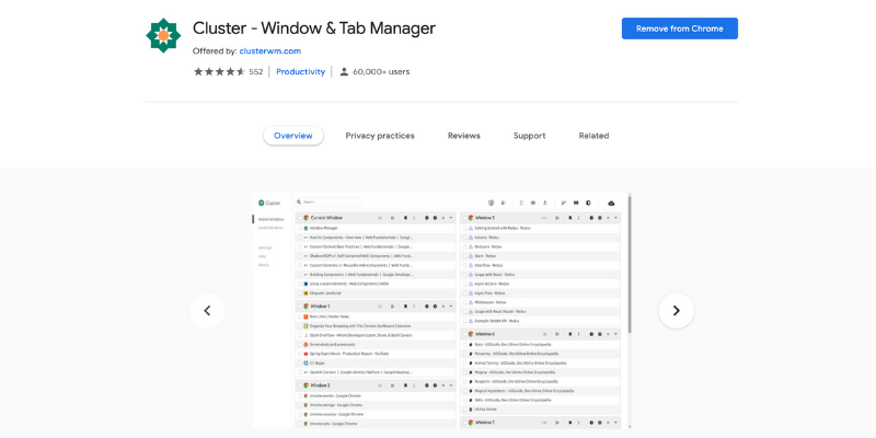 Cluster extension