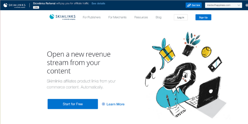 Skimlinks Chrome extension for bloggers