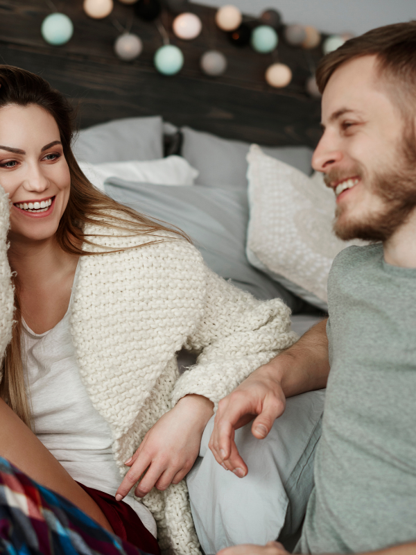 couple talking evening routine