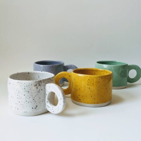 Image for Minimalist Nordic Style Flecked Melange Ceramic Mug | Etsy