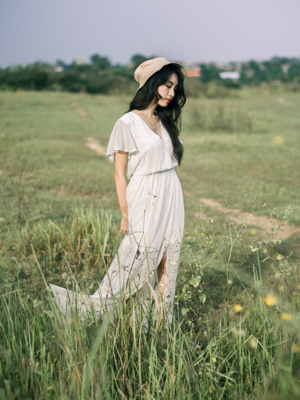 woman meadow