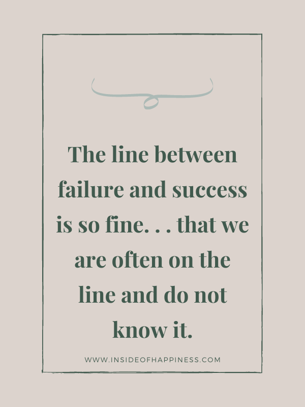 failure and success motivational saying