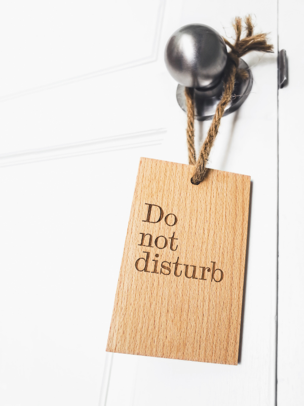 do not disturb when working from home