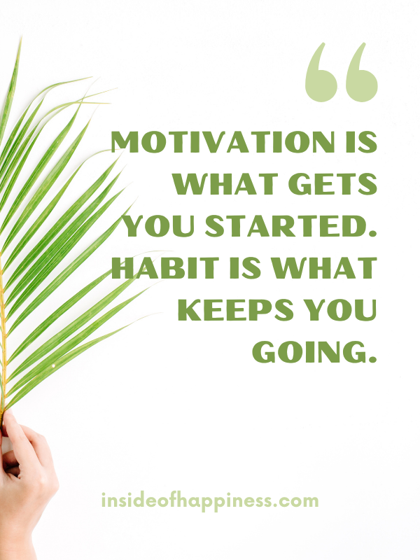 quote on motivation and habits