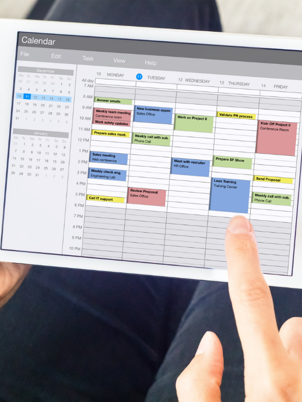 calendar to manage time