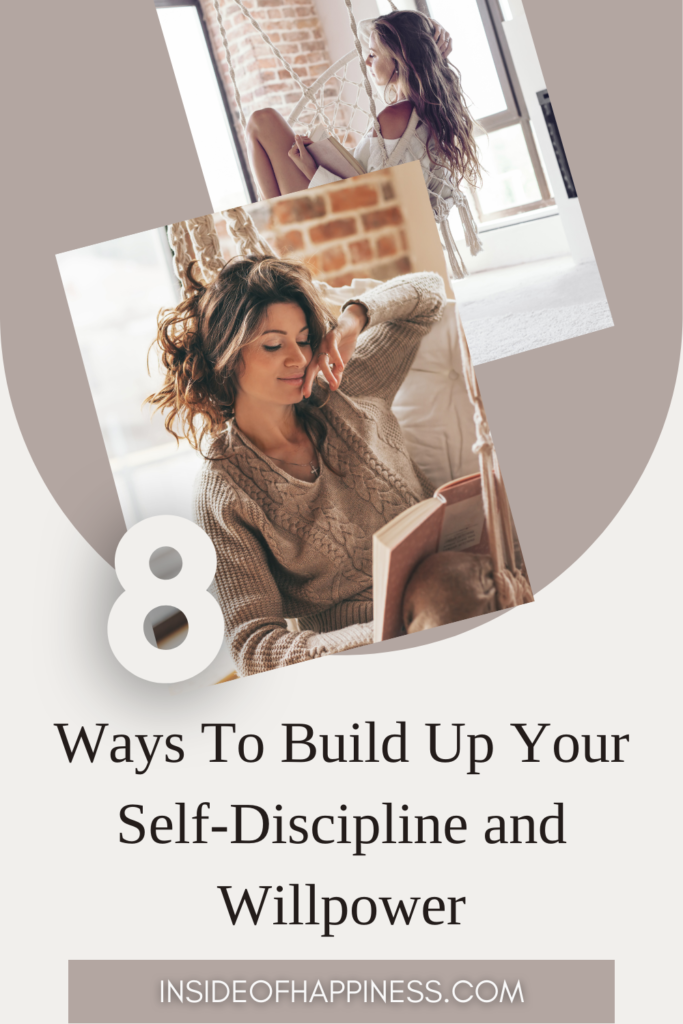 ways to develop self-discipline and improve willpower pin image