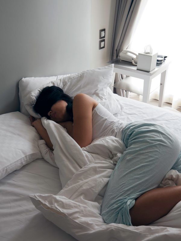 woman taking a nap