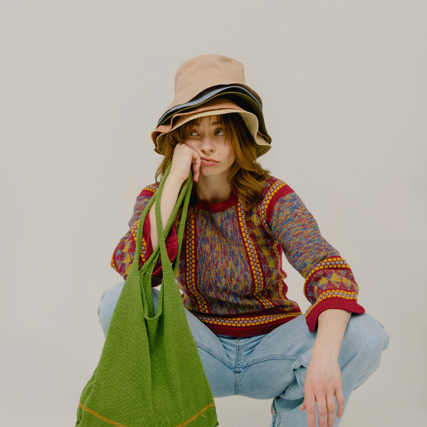 quirky woman with a hat