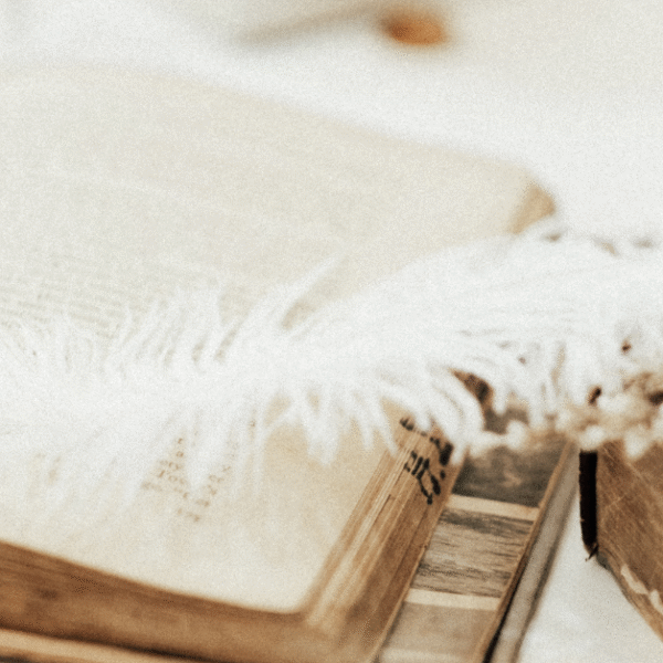 featured image from post lessons from atomic habits with open flat book and a feather on top of it