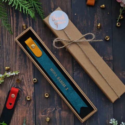 Image for Handmade Personalised Leather Bookmark