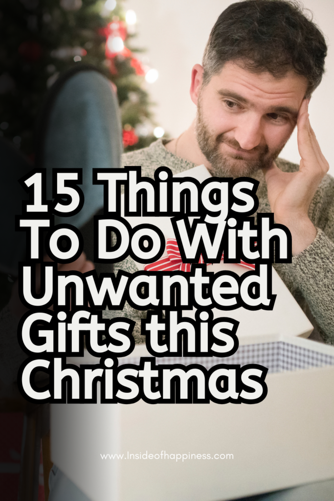 pin image of a man watching a pair of slippers with desperation because they are unwanted abd gift