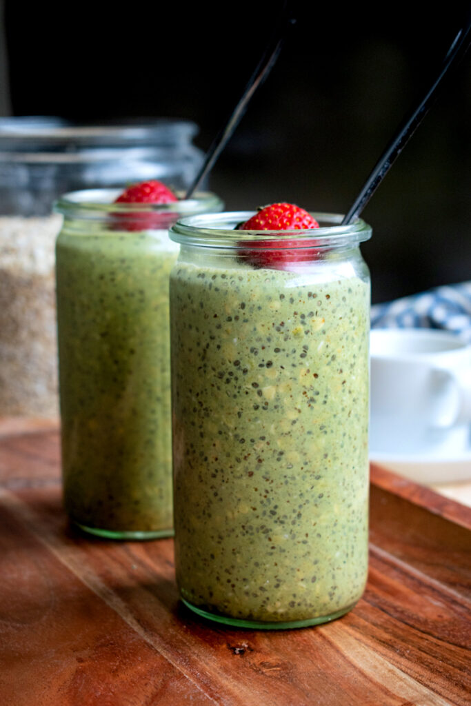 matcha overnight oats breakfast idea