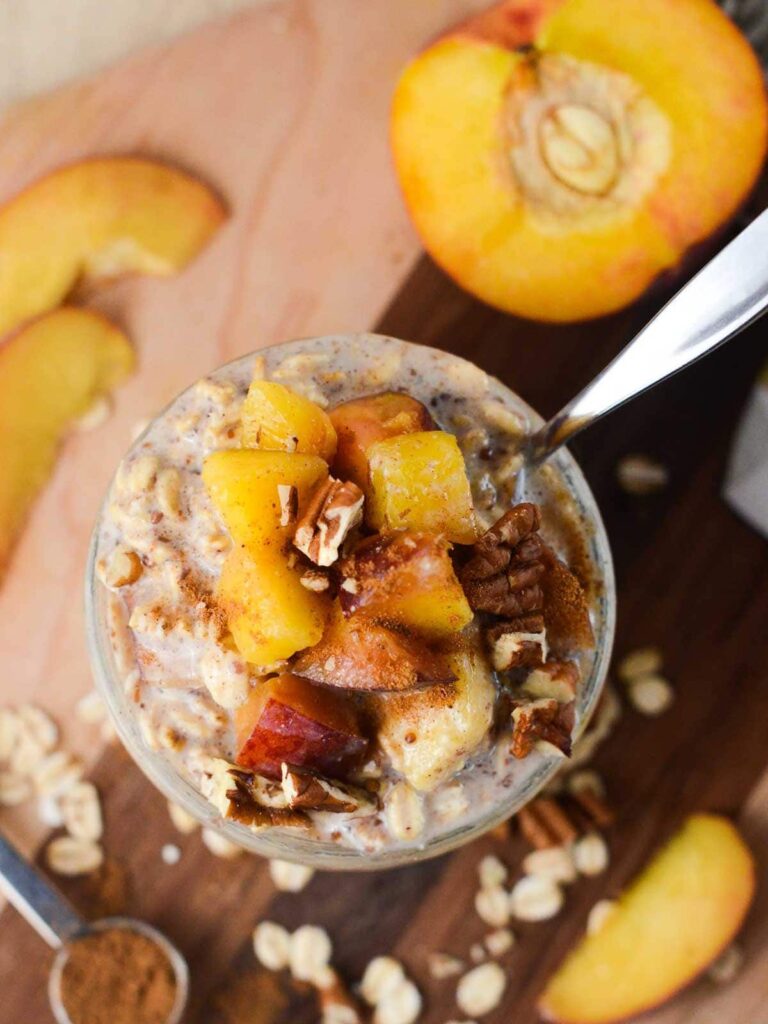 peach overnight oats