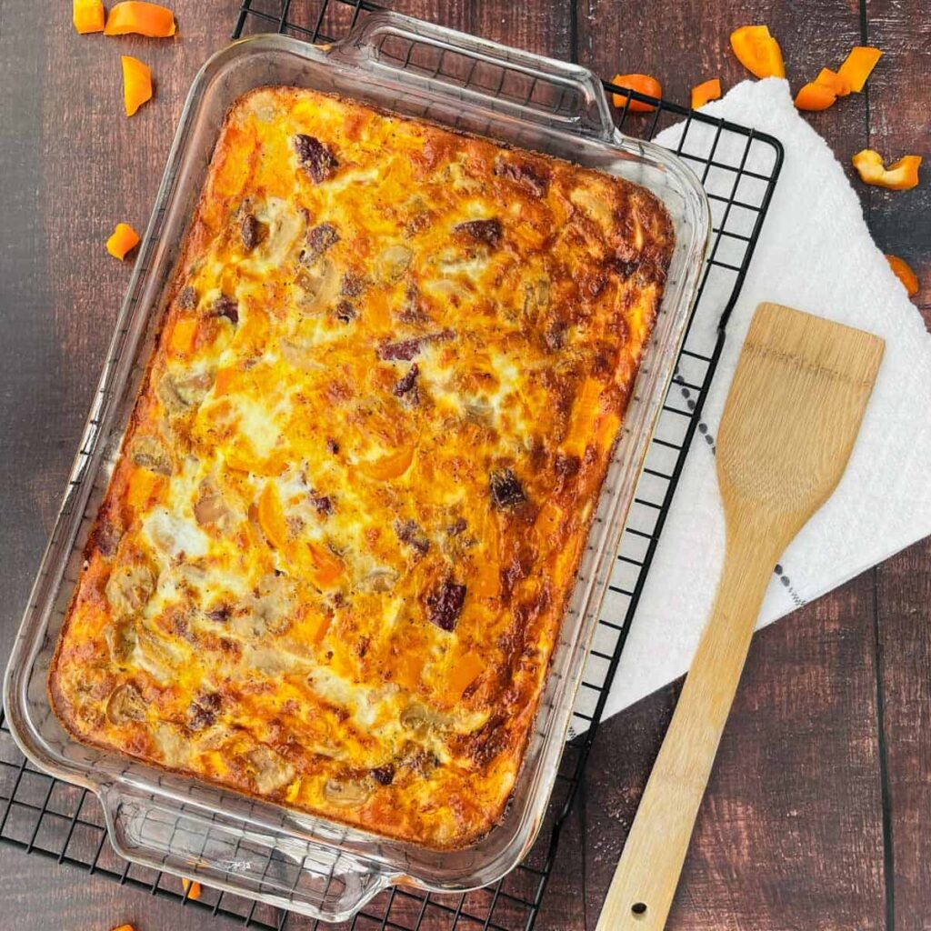 omelet casserole make ahead breakfast idea