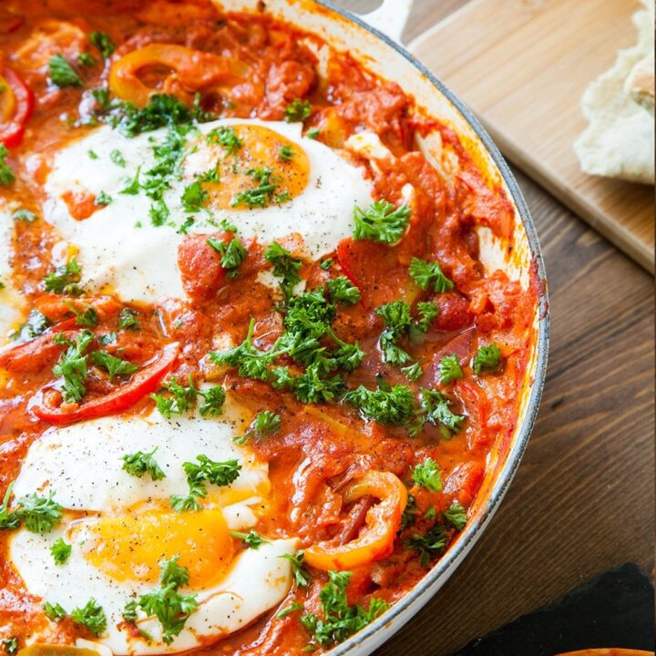 Image for Breakfast Eggs in Spicy Tomato Sauce