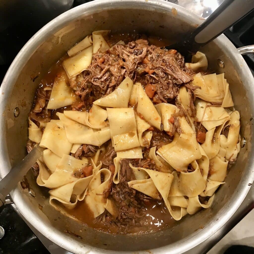 Image for Slow Cooked Shredded Beef Brisket Ragu with Pasta