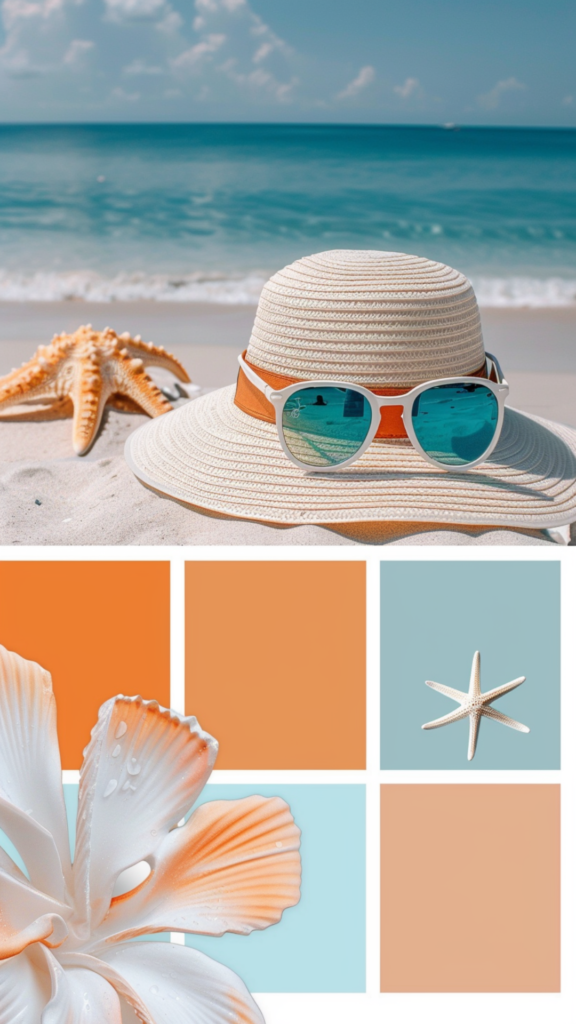 beach hat sunglasses swatch