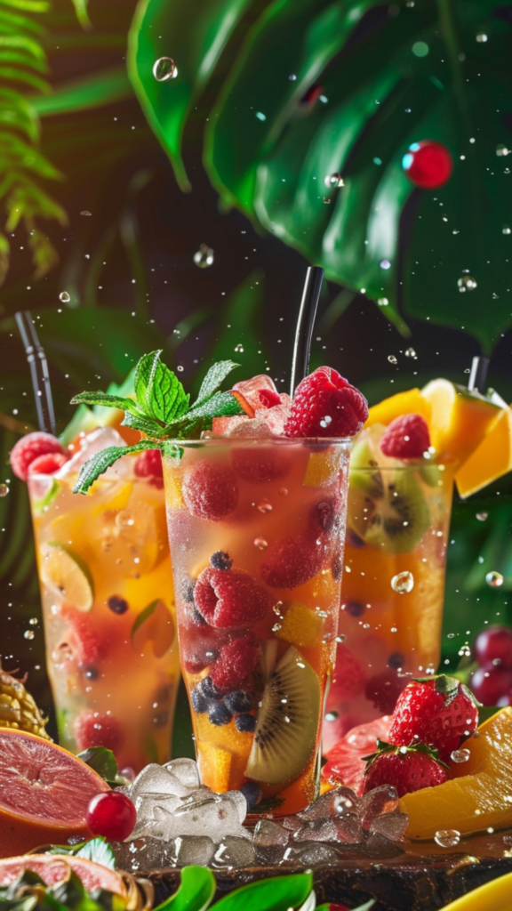 fruit mocktails phone wallpaper