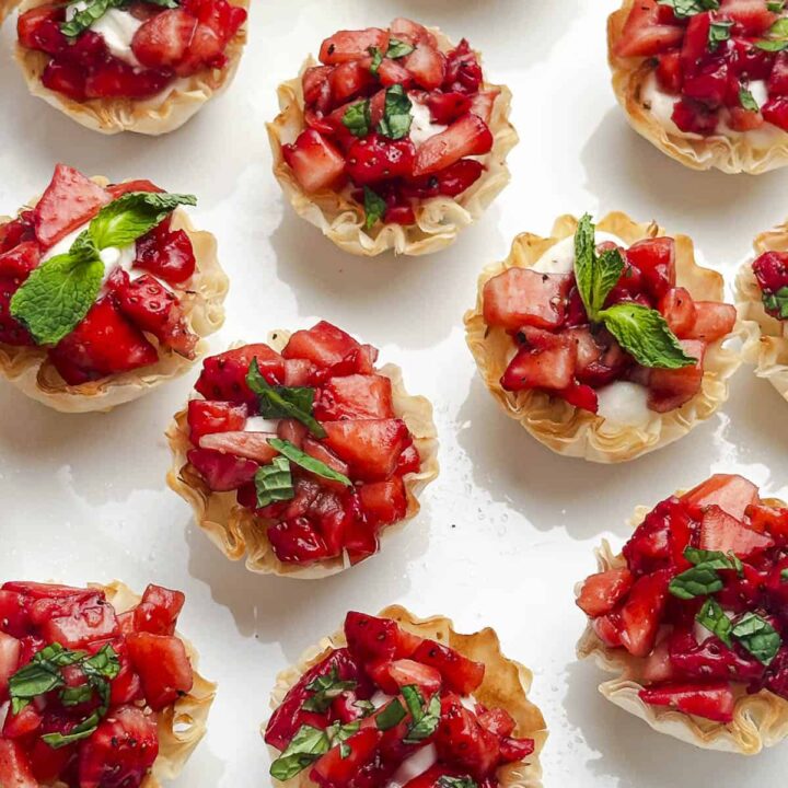Image for Goat Cheese Phyllo Cups with Balsamic Strawberries