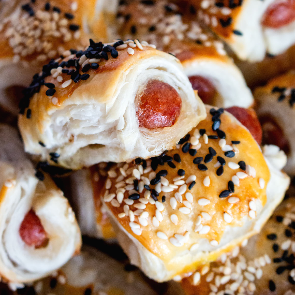 Image for Mini Pigs in a Blanket with Puff Pastry or Crescent Roll