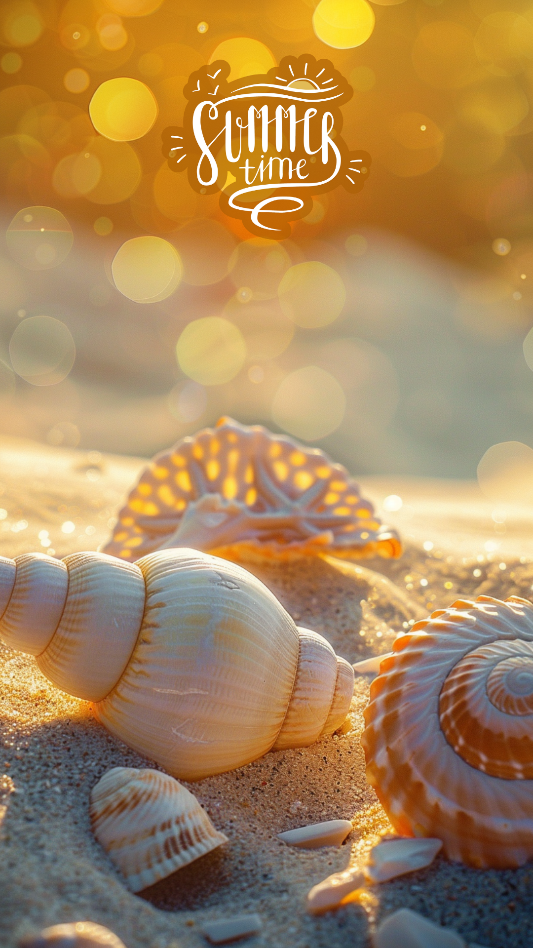 seashells in the sand