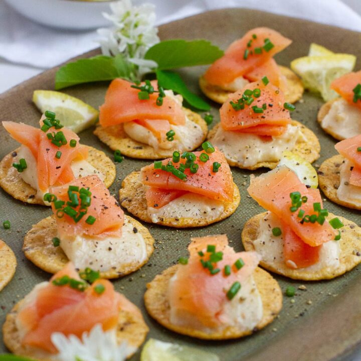 Image for Smoked Salmon Canapes with Miso Cream Cheese
