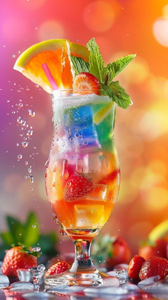summer rainbow cocktail