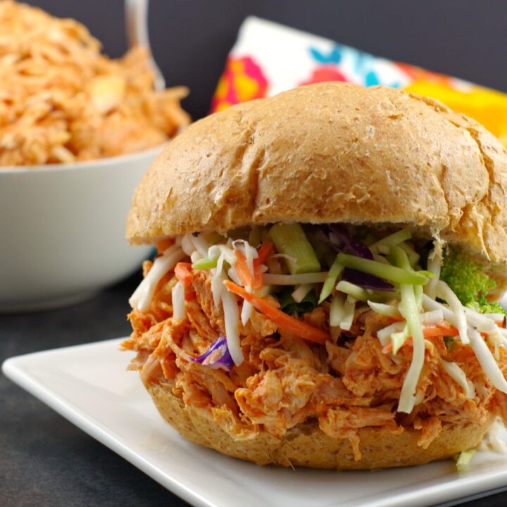 Image for No Cook Shredded Buffalo Chicken Sandwiches