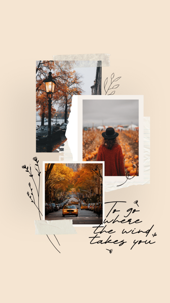cute fall collage for phone