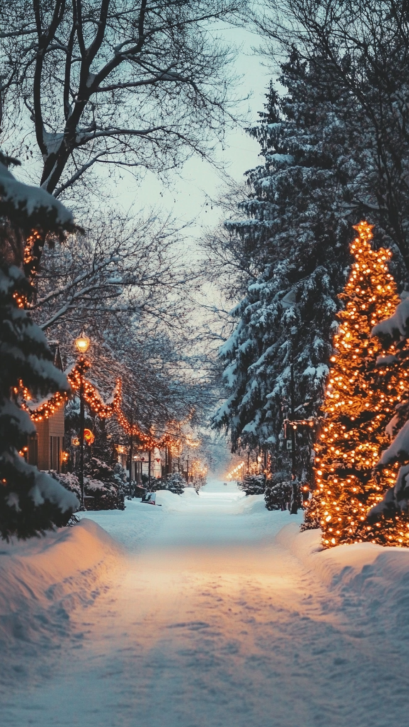 festive and cozy winter wonderland wallpaper