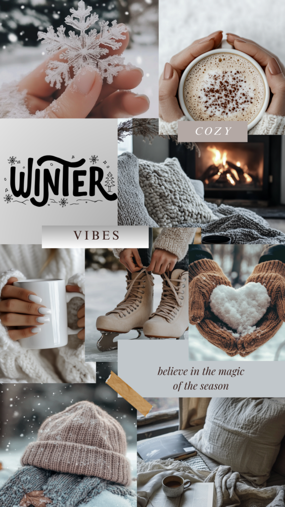 winter phone wallpaper collage