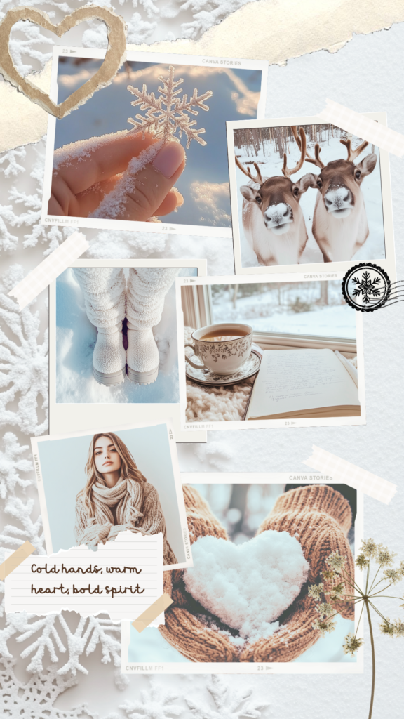 winter wallpaper collage inspiring aesthetic